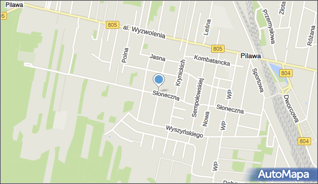 Puznówka, 22 Lipca, mapa Puznówka