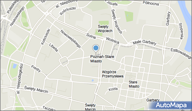 Poznań, 23 Lutego, mapa Poznania