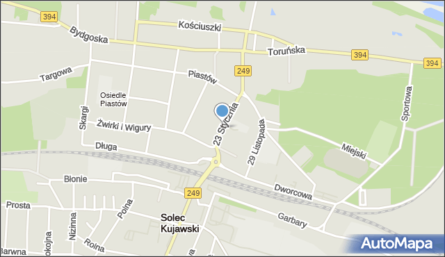 Solec Kujawski, 23 Stycznia, mapa Solec Kujawski