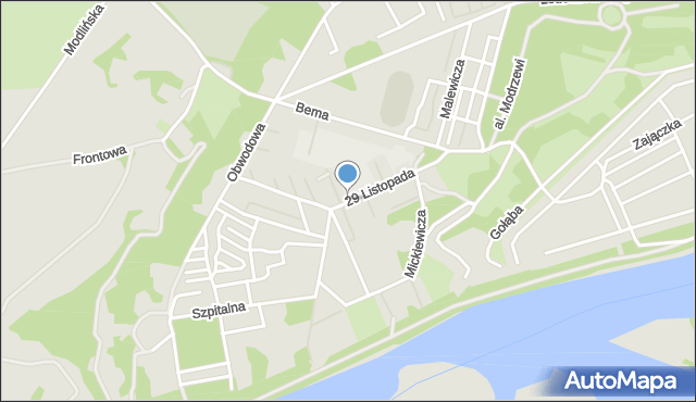 Nowy Dwór Mazowiecki, 29 Listopada, mapa Nowy Dwór Mazowiecki