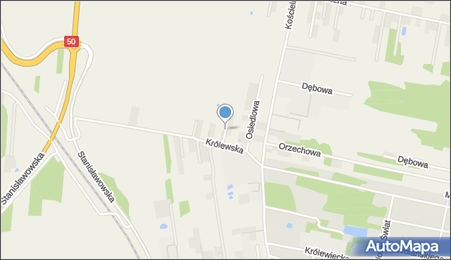 Królewiec gmina Mińsk Mazowiecki, 30 Lipca, mapa Królewiec gmina Mińsk Mazowiecki