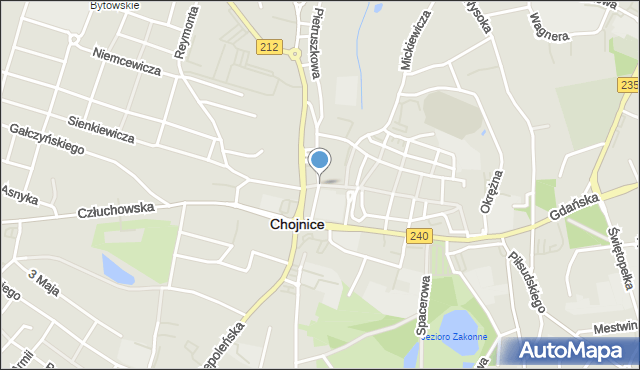 Chojnice, 31 Stycznia, mapa Chojnic