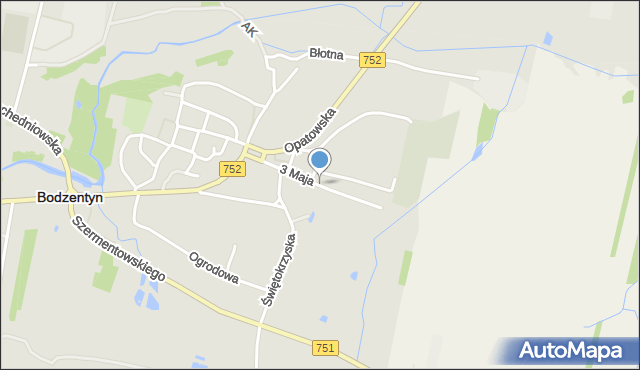 Bodzentyn, 3 Maja, mapa Bodzentyn