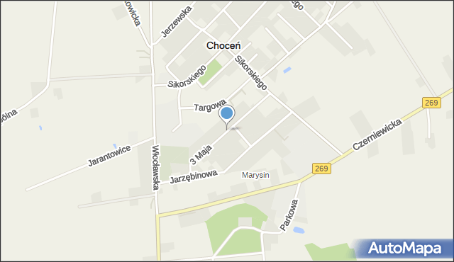 Choceń, 3 Maja, mapa Choceń