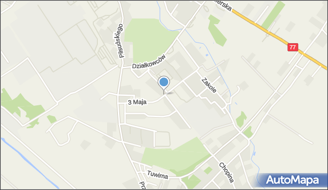 Gorzyce powiat tarnobrzeski, 3 Maja, mapa Gorzyce powiat tarnobrzeski