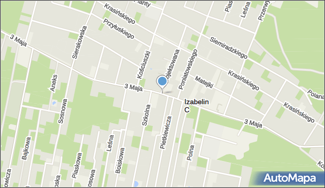 Izabelin C, 3 Maja, mapa Izabelin C
