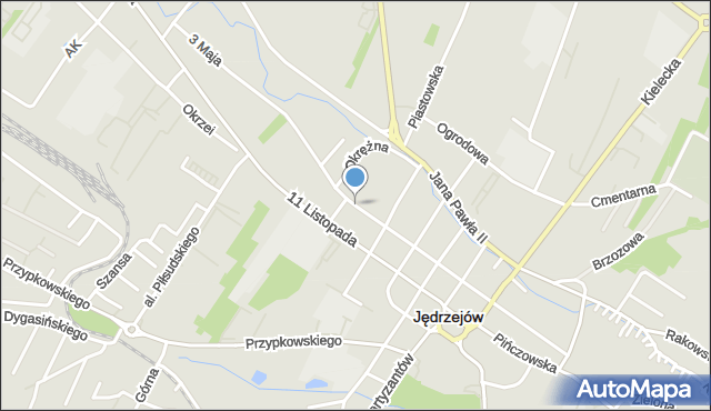 Jędrzejów, 3 Maja, mapa Jędrzejów