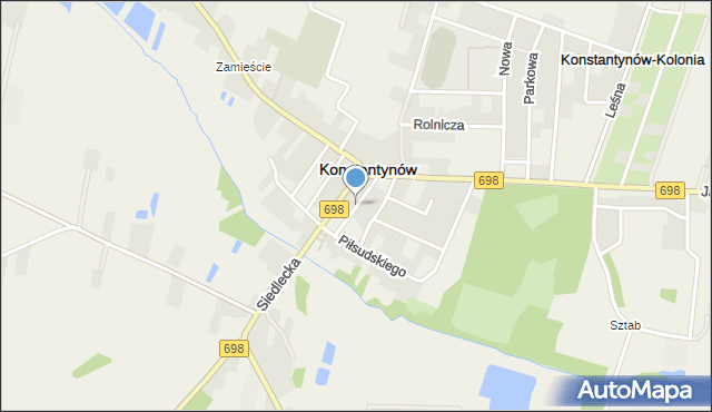 Konstantynów powiat bialski, 3 Maja, mapa Konstantynów powiat bialski