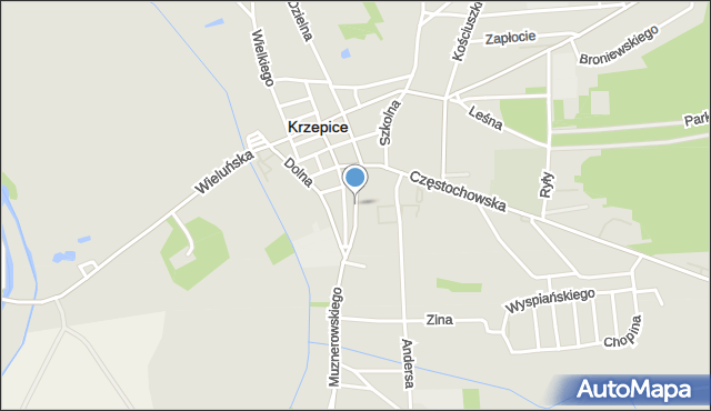 Krzepice powiat kłobucki, 3 Maja, mapa Krzepice powiat kłobucki