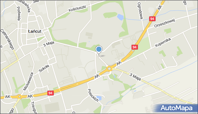 Łańcut, 3 Maja, mapa Łańcut