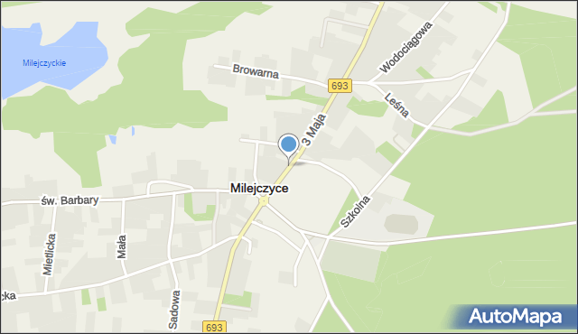 Milejczyce, 3 Maja, mapa Milejczyce