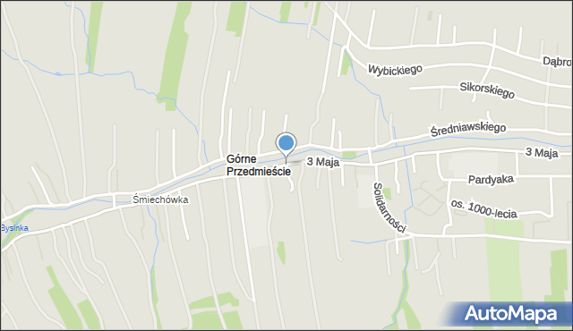 Myślenice, 3 Maja, mapa Myślenice