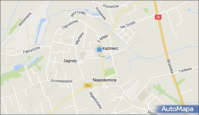 Niepołomice, 3 Maja, mapa Niepołomice