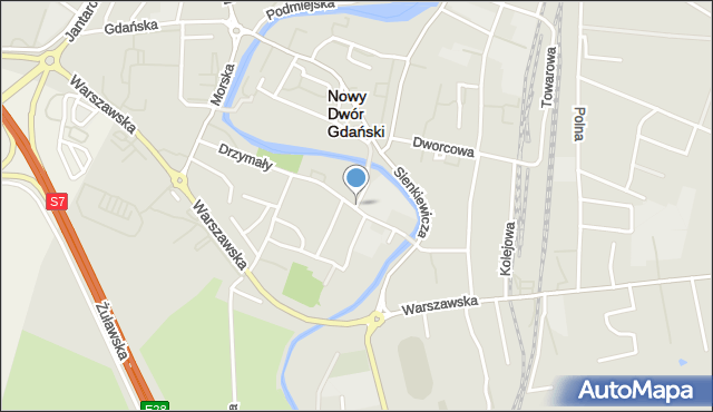 Nowy Dwór Gdański, 3 Maja, mapa Nowy Dwór Gdański