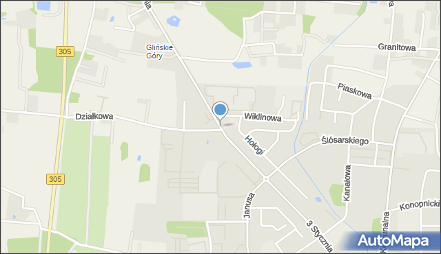 Nowy Tomyśl, 3 Stycznia, mapa Nowy Tomyśl