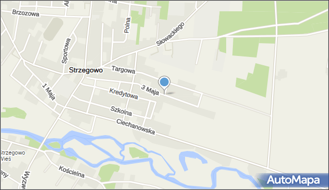Strzegowo powiat mławski, 3 Maja, mapa Strzegowo powiat mławski