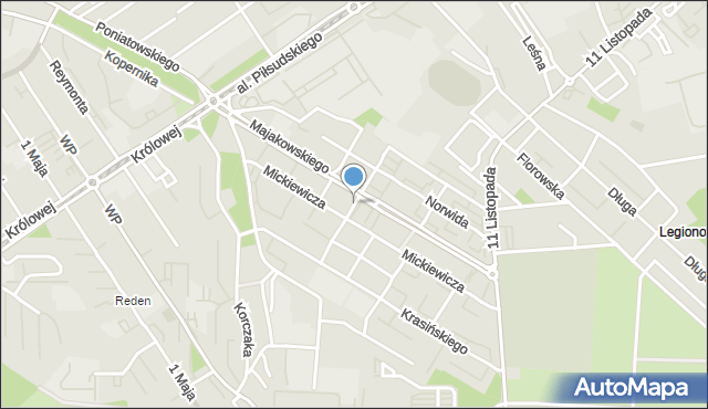 Dąbrowa Górnicza, 6 Sierpnia, mapa Dąbrowa Górnicza