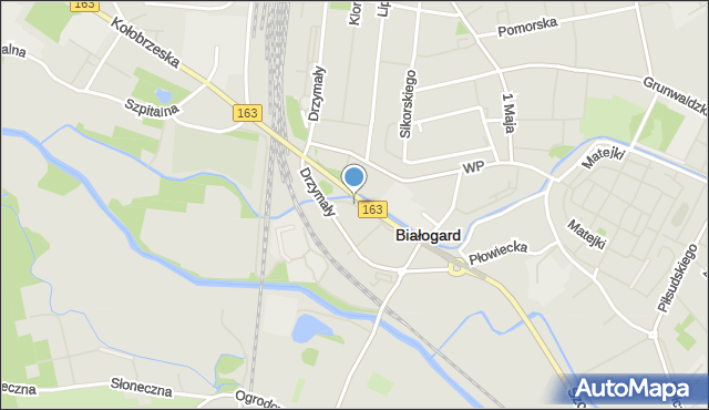 Białogard, 8 Marca, mapa Białogard