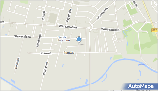 Biała Podlaska, Abramowicza Juliana, mapa Białej Podlaskiej