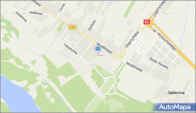 Jabłonna powiat legionowski, Abramowicza Józefa, ks., mapa Jabłonna powiat legionowski