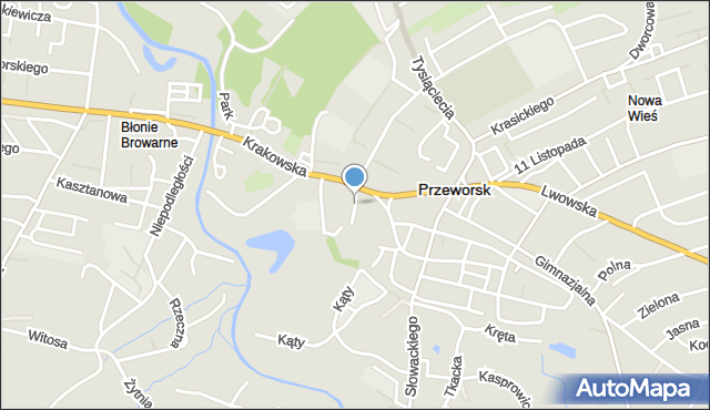 Przeworsk, Ablewicza Adama, ks. prał., mapa Przeworsk