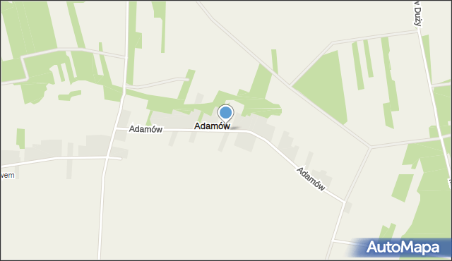 Adamów gmina Opoczno, Adamów, mapa Adamów gmina Opoczno