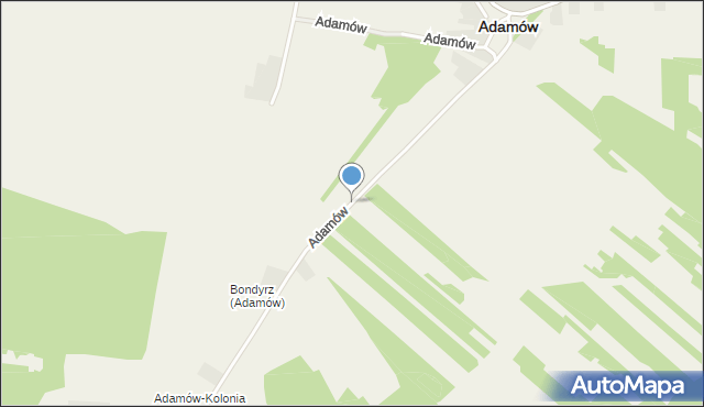 Adamów powiat zamojski, Adamów, mapa Adamów powiat zamojski