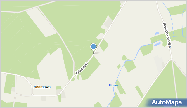 Adamowo gmina Czerwonka, Adamowo, mapa Adamowo gmina Czerwonka