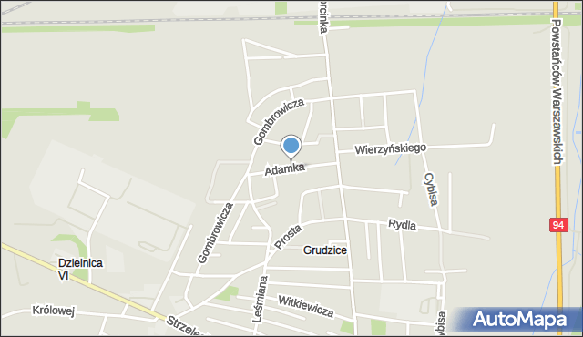 Opole, Adamka Jana, mapa Opola