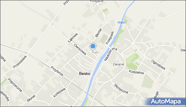 Besko, Agrestowa, mapa Besko