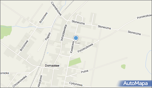 Domasław, Agrestowa, mapa Domasław