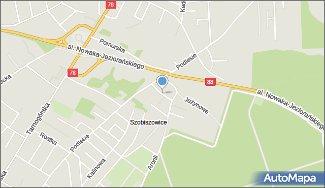 Gliwice, Agrestowa, mapa Gliwic