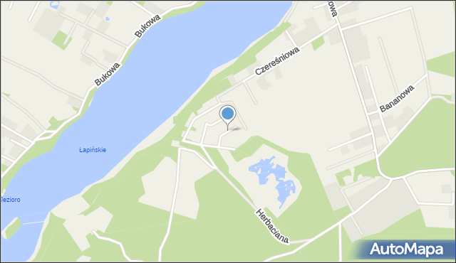 Łapino Kartuskie, Agrestowa, mapa Łapino Kartuskie