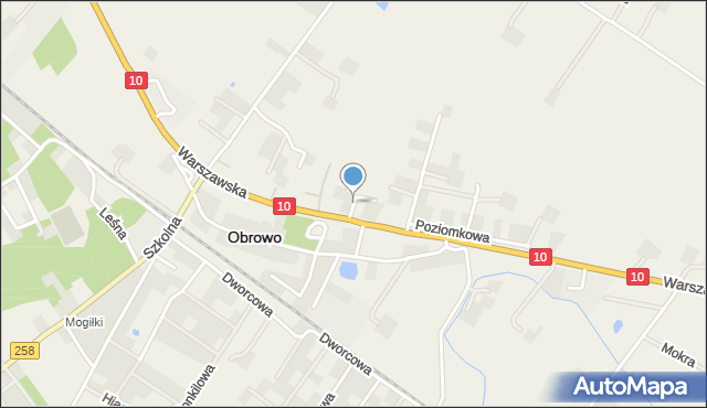 Obrowo powiat toruński, Agrestowa, mapa Obrowo powiat toruński