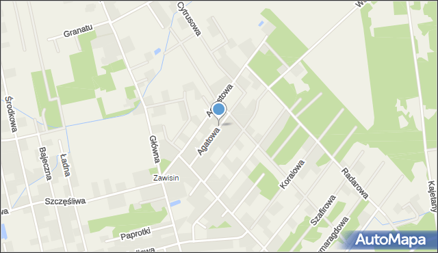 Rusiec gmina Nadarzyn, Agatowa, mapa Rusiec gmina Nadarzyn