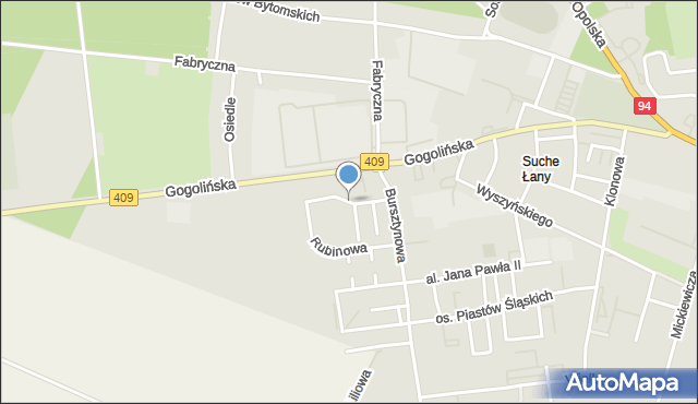 Strzelce Opolskie, Agatowa, mapa Strzelce Opolskie