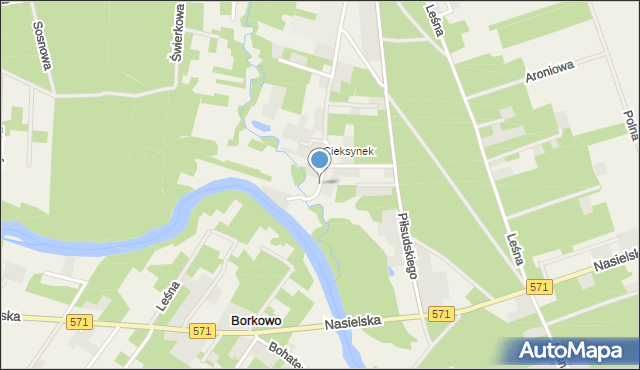 Cieksyn, Akacjowa, mapa Cieksyn