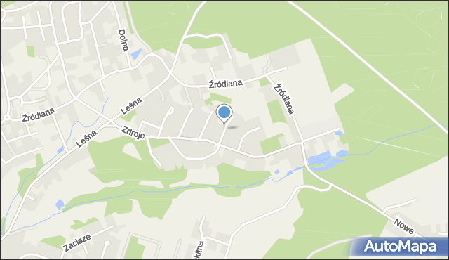 Czerwonak, Akacjowa, mapa Czerwonak