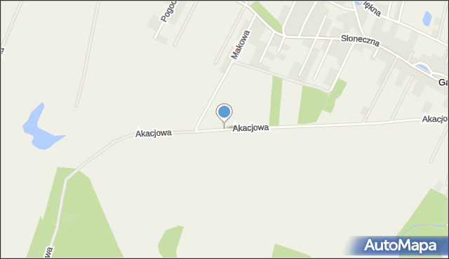 Gałów, Akacjowa, mapa Gałów