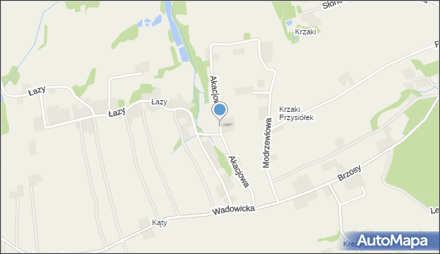 Głębowice gmina Osiek, Akacjowa, mapa Głębowice gmina Osiek