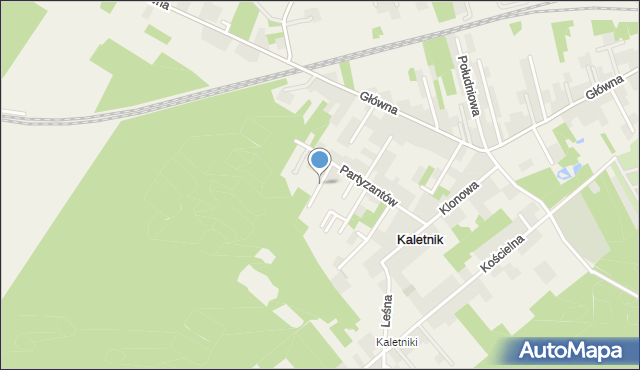 Kaletnik gmina Koluszki, Akacjowa, mapa Kaletnik gmina Koluszki