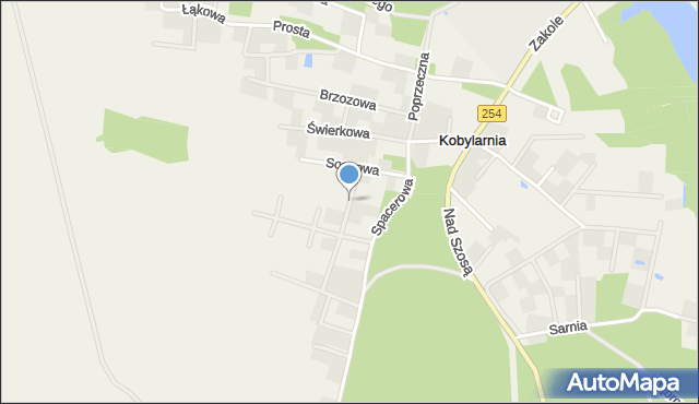 Kobylarnia gmina Nowa Wieś Wielka, Akacjowa, mapa Kobylarnia gmina Nowa Wieś Wielka