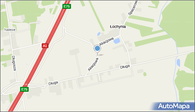 Łochynia, Akacjowa, mapa Łochynia
