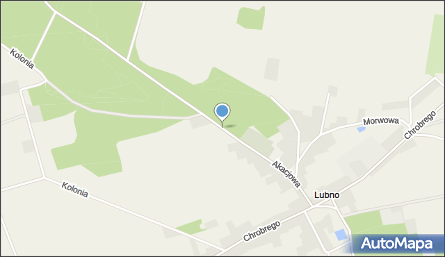 Lubno gmina Lubiszyn, Akacjowa, mapa Lubno gmina Lubiszyn