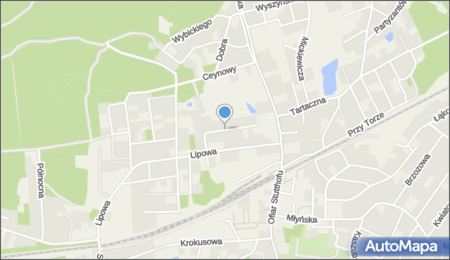 Luzino, Akacjowa, mapa Luzino