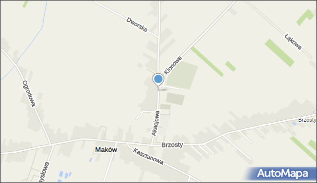 Maków powiat skierniewicki, Akacjowa, mapa Maków powiat skierniewicki