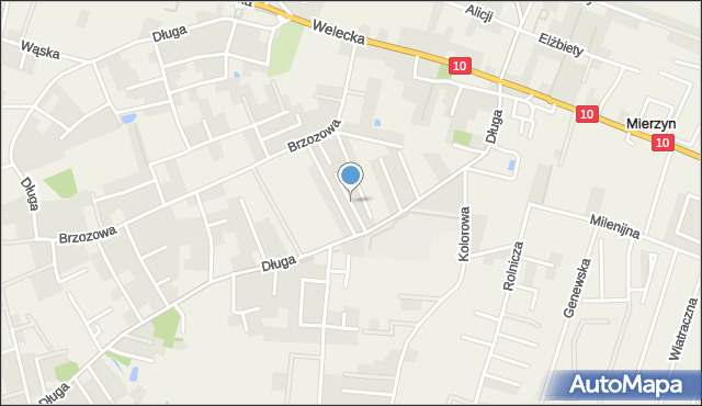 Mierzyn gmina Dobra (Szczecińska), Aksamitna, mapa Mierzyn gmina Dobra (Szczecińska)