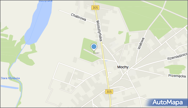 Mochy, Akacjowa, mapa Mochy