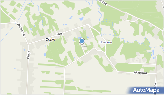 Oczko, Akacjowa, mapa Oczko