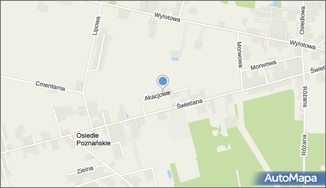 Osiedle Poznańskie, Akacjowa, mapa Osiedle Poznańskie